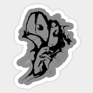 Smoking woman Sticker